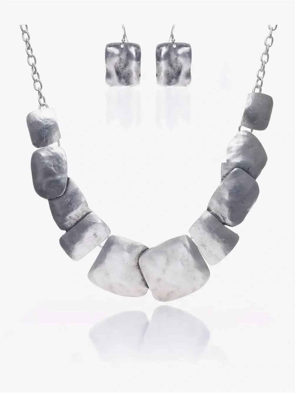 Silver Statement Fine Silver Plated Jewelry Set